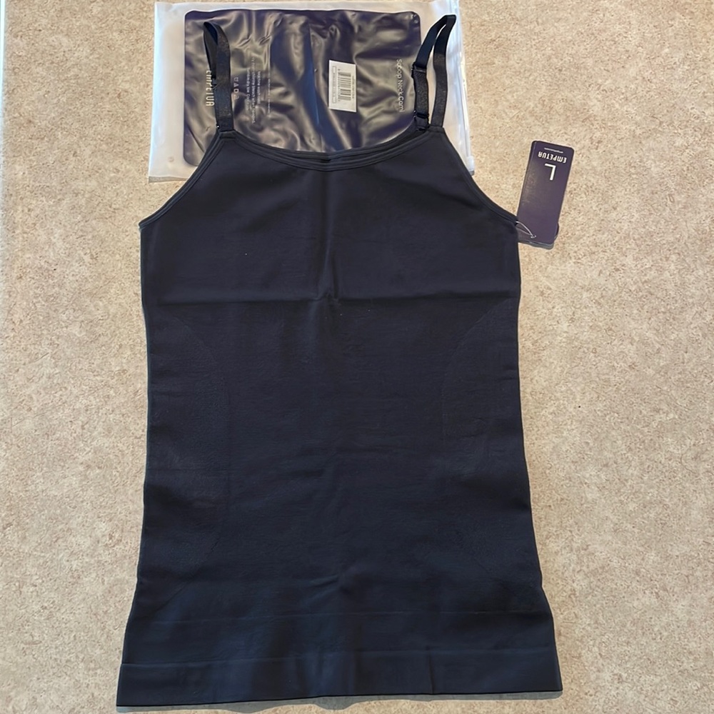 NWT Shapermint Empetua Black scoop cami Size L